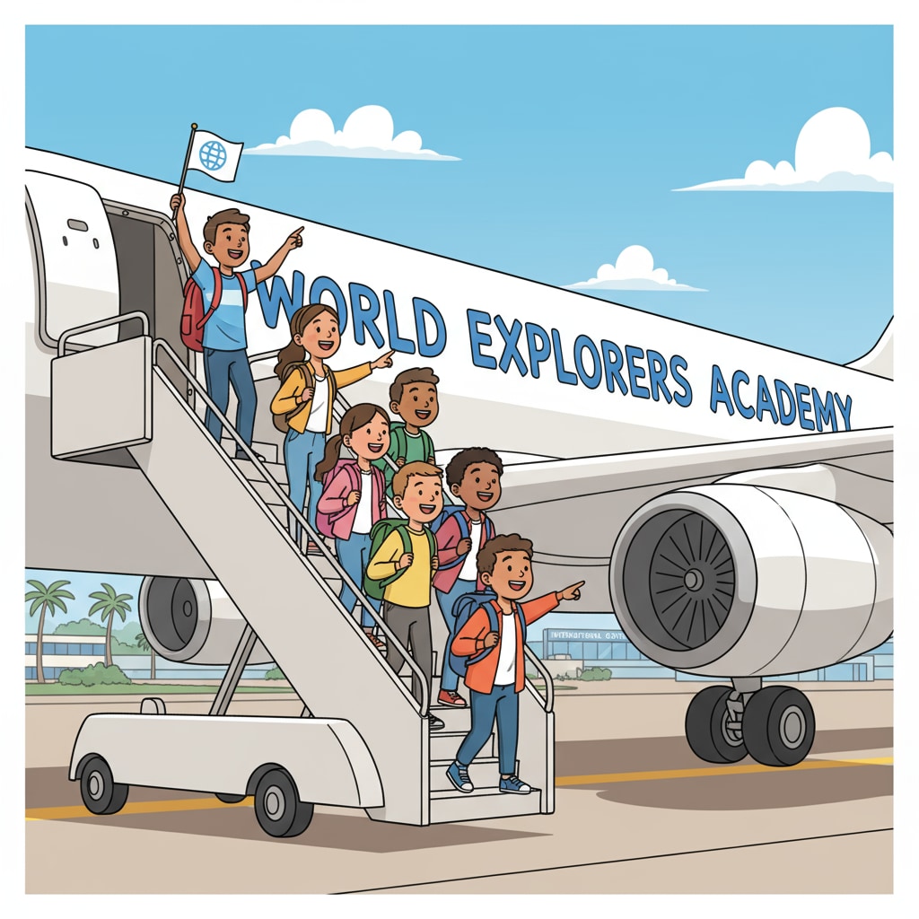 K12 students starting their overseas travel with a travel company