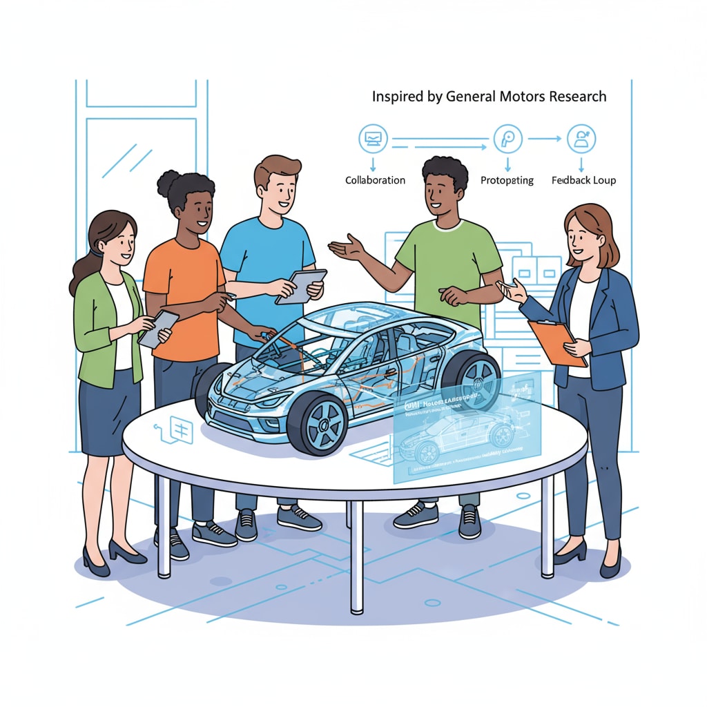 Group of students engaged in a leadership activity inspired by General Motors' research