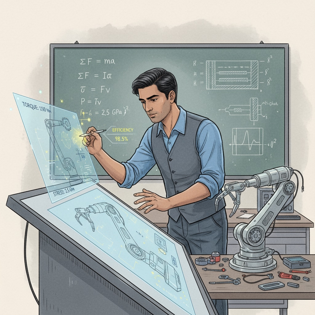 Mechanical engineer using math in work relevant to the career transition to math education