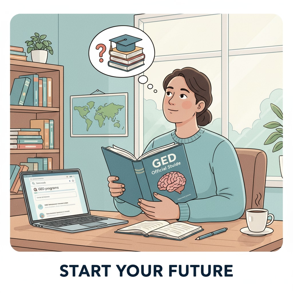 A young person considering a GED study guide amidst mental health and modeling aspirations