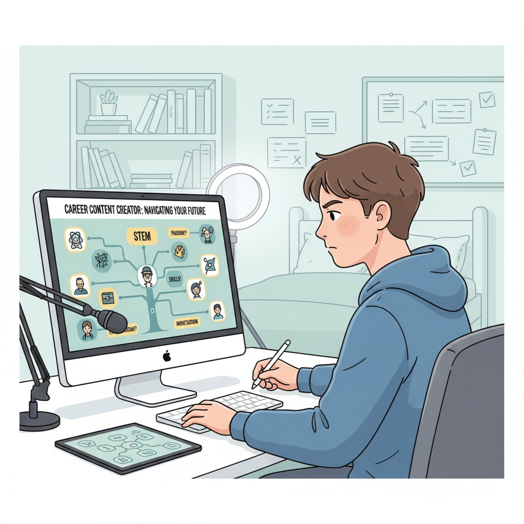 A young content creator making career-related content