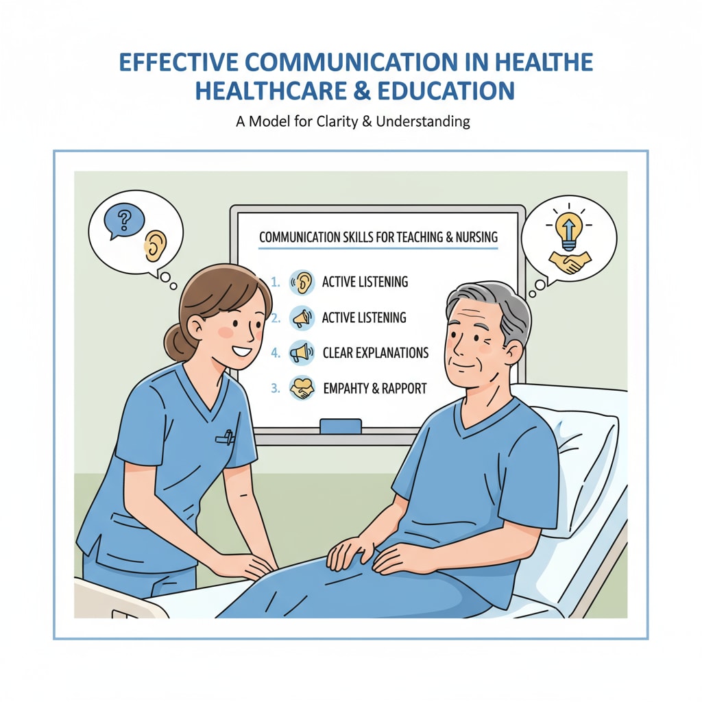 Nurse communicating with patient, showing transferable skills for nursing to education transition
