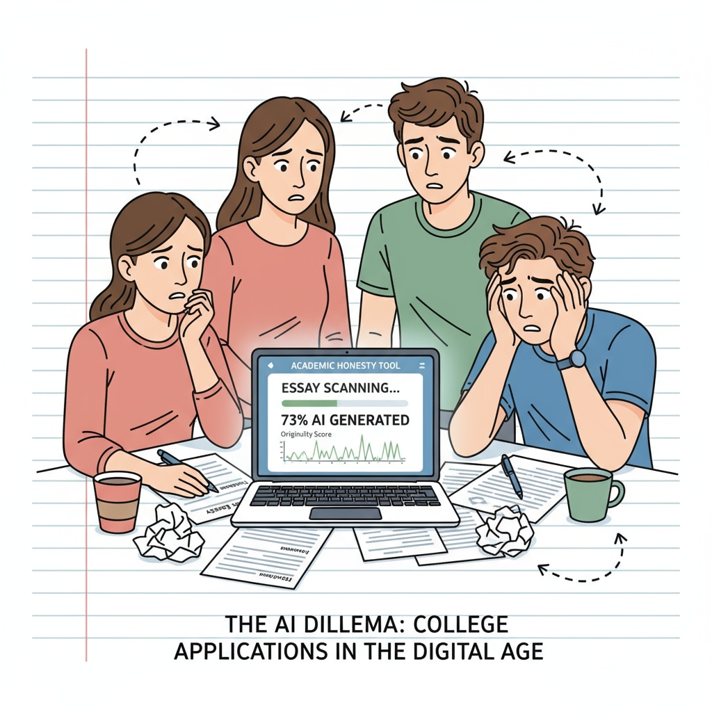 Students worried about AI detection in college application personal statements.