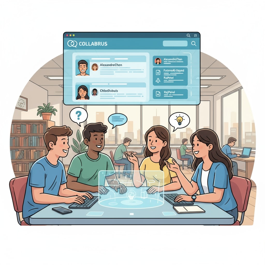 Students collaborating on an uncensored social media learning platform