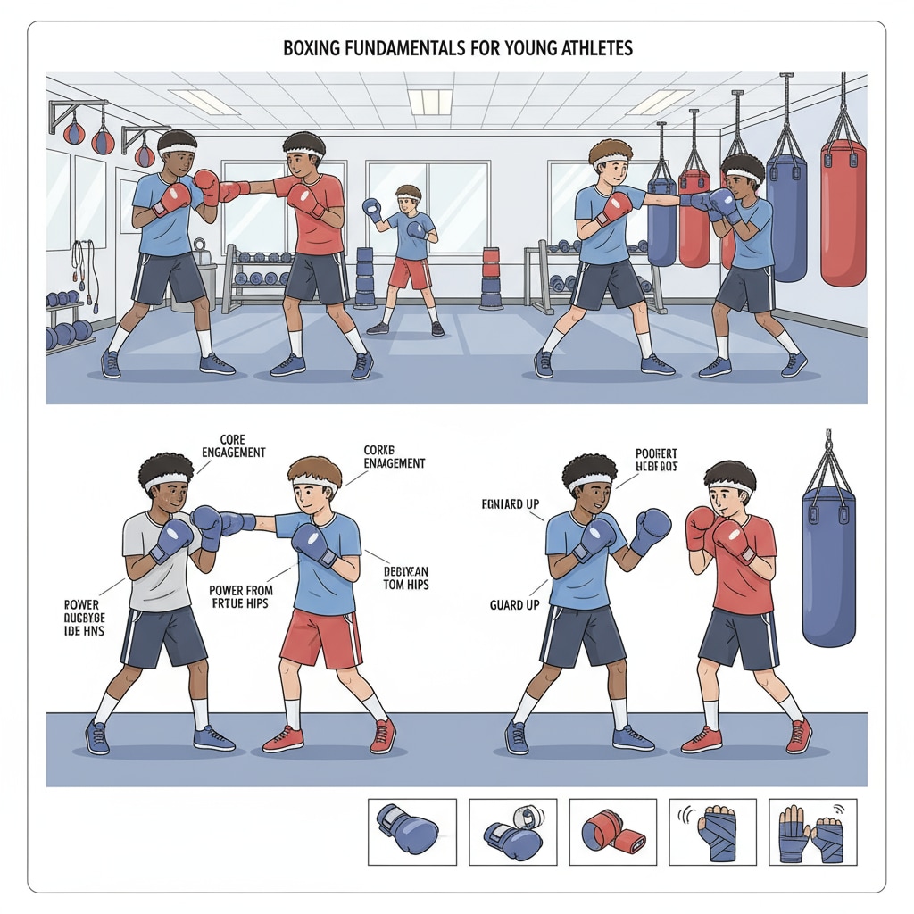 High school students practicing boxing as an extracurricular activity for college applications
