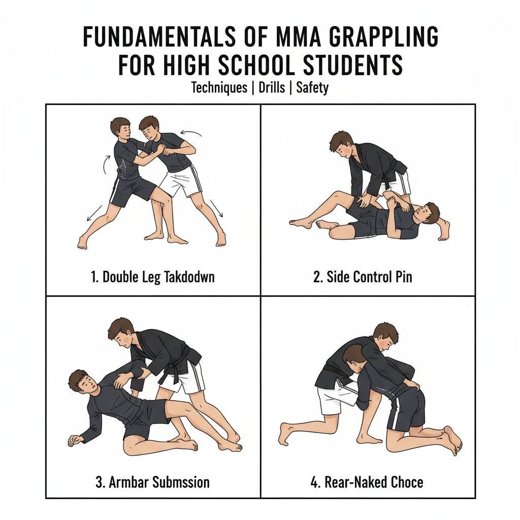 High school student engaged in MMA training as an extracurricular for college applications