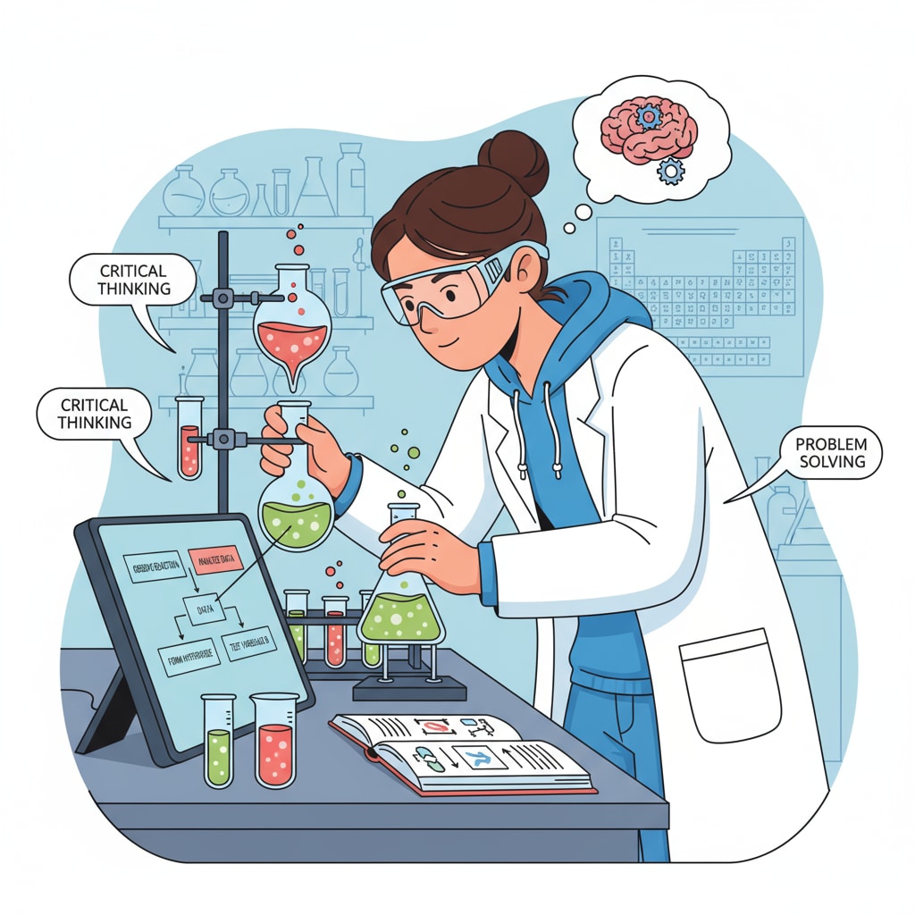 Student enhancing decision-making abilities through a science experiment for potential pilot training