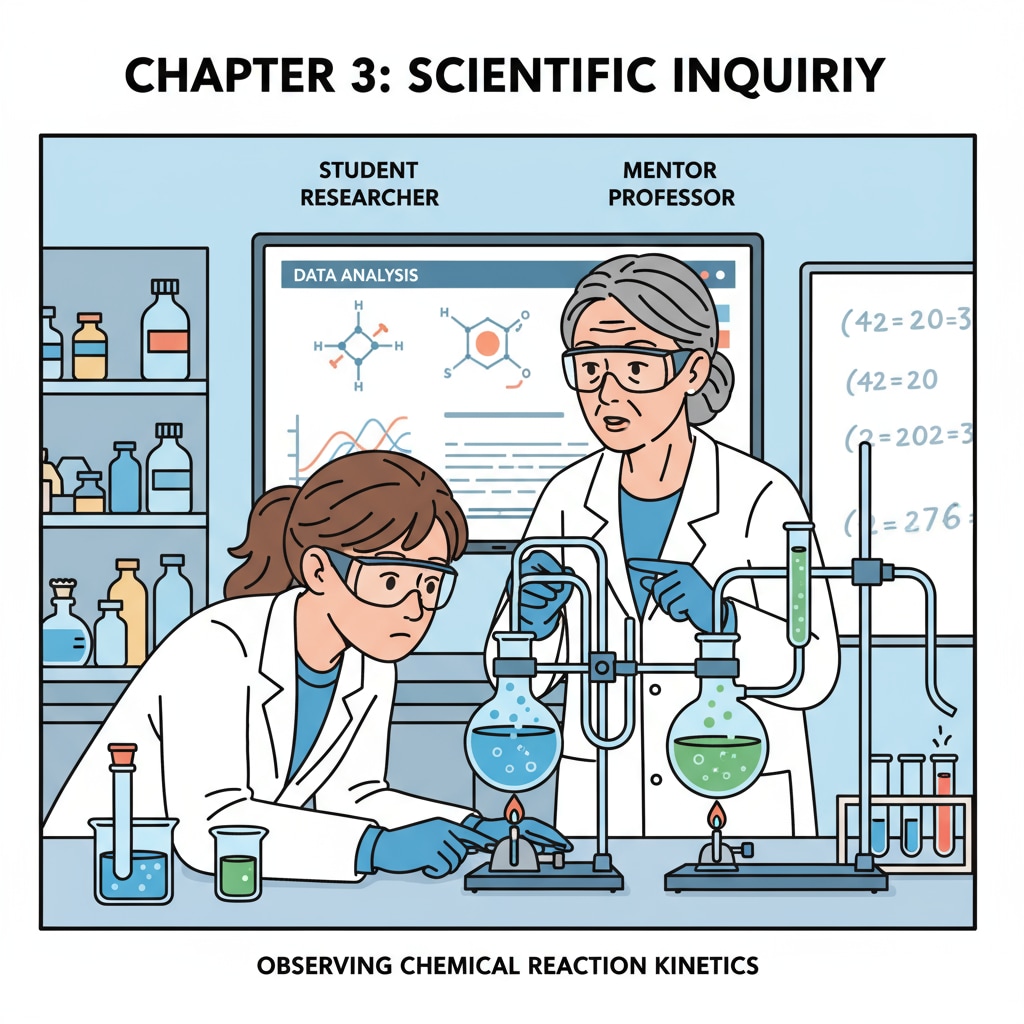 Student participating in a STEM research internship with a mentor in a laboratory