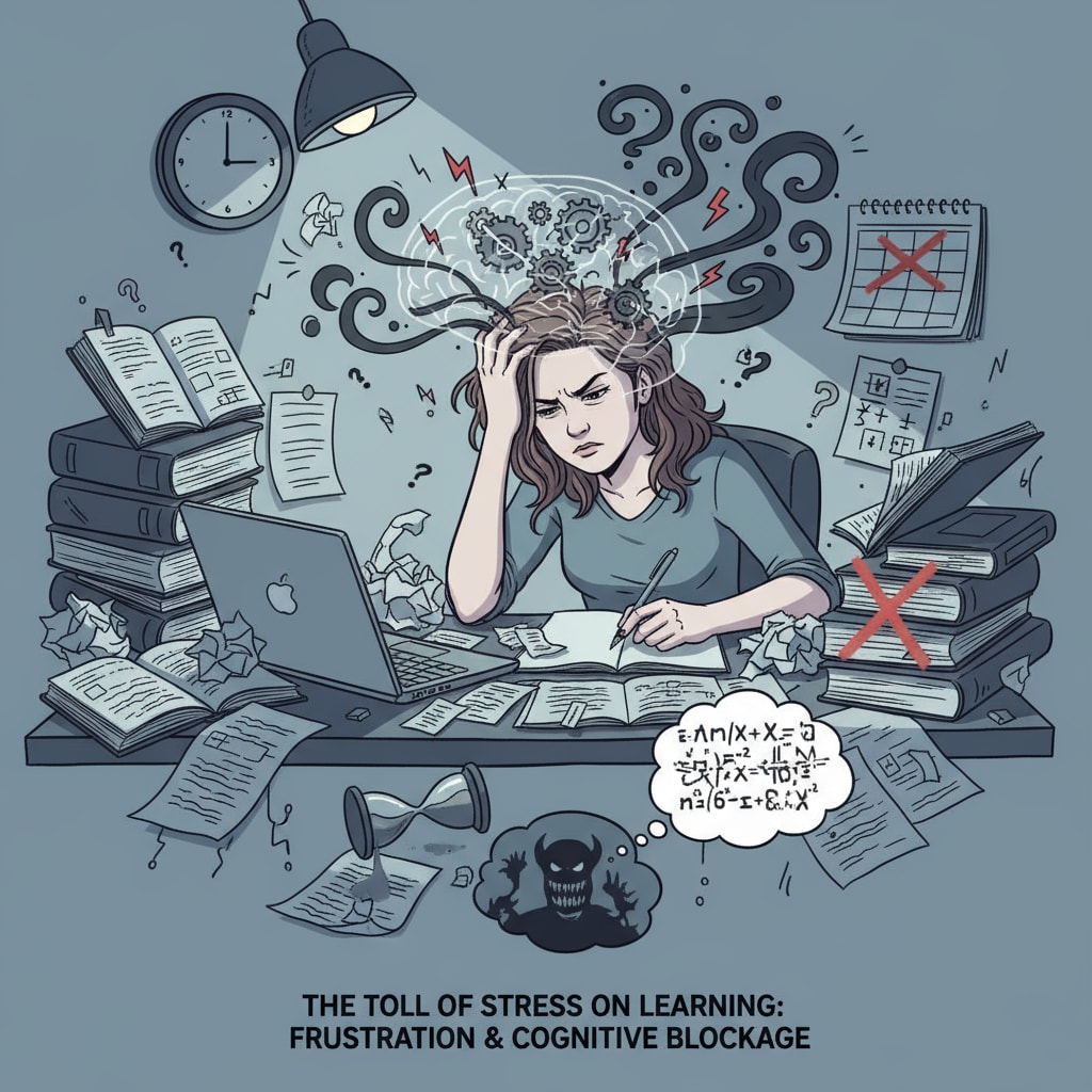 Frustrated vocational school student affected by teaching issues