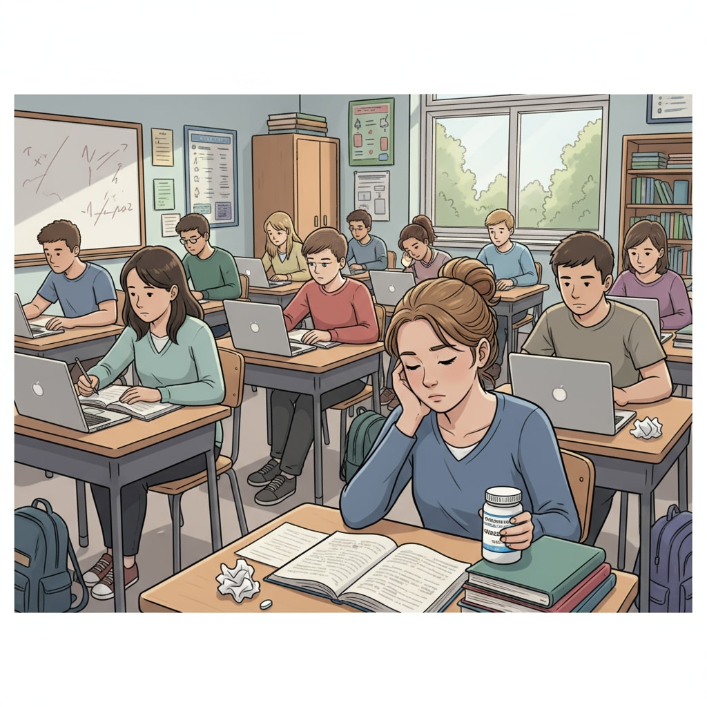 High school students with one affected by chronic disease during study