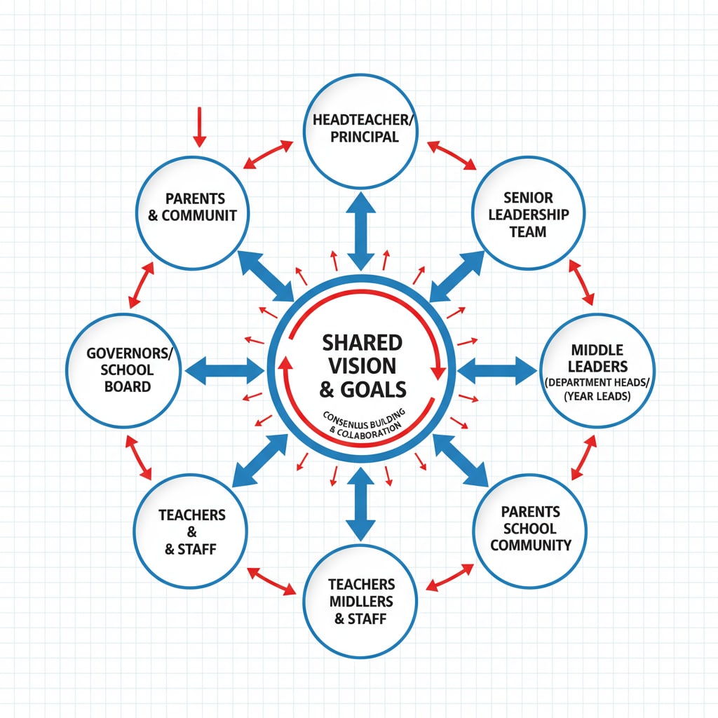 A visual representation of collective leadership model in a school for educational management