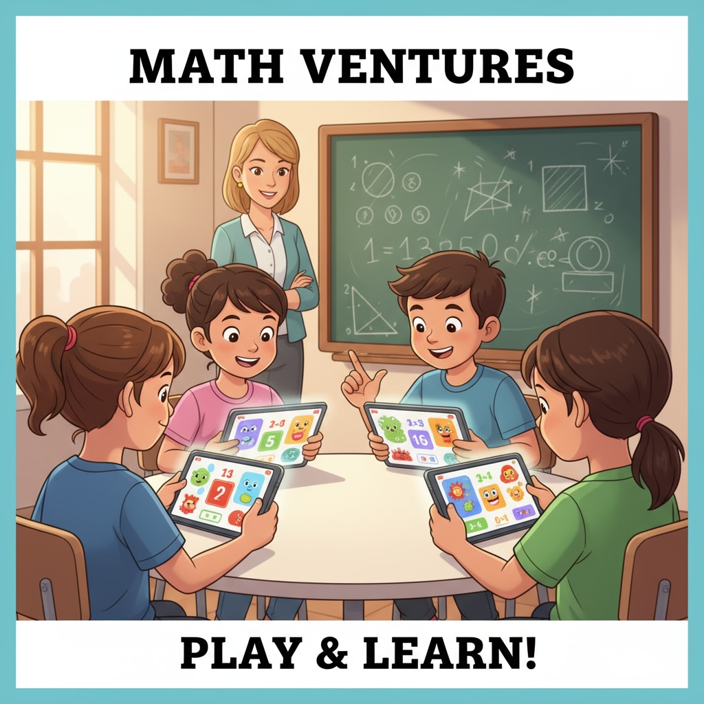 Students enjoying a math educational game, highlighting the role of game development and edtech in K12 education