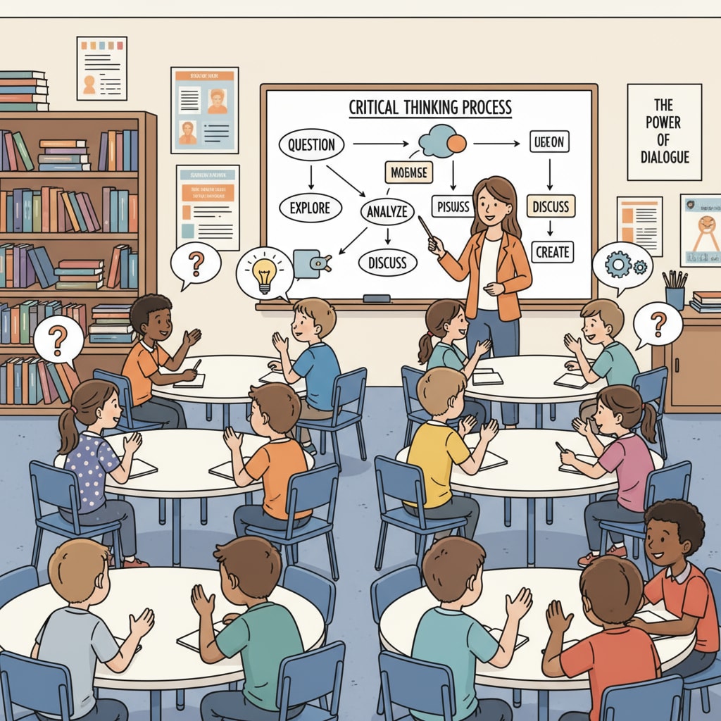 Students in a classroom actively discussing, enhancing their thinking abilities and concentration.