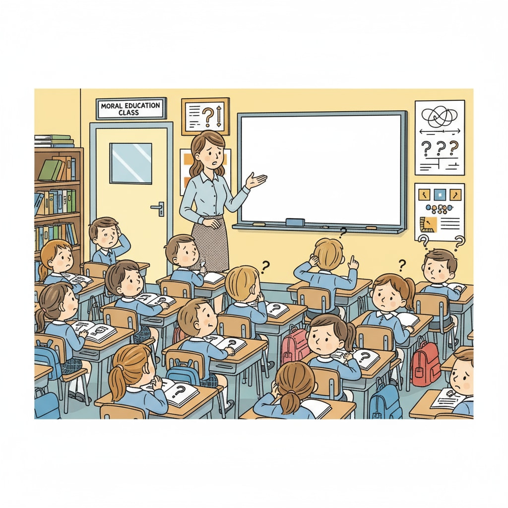 Teacher and students facing challenges related to moral views, value divergences, and common guidelines in moral education