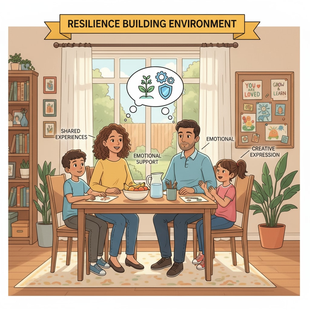 Family having a conversation for promoting psychological resilience at home