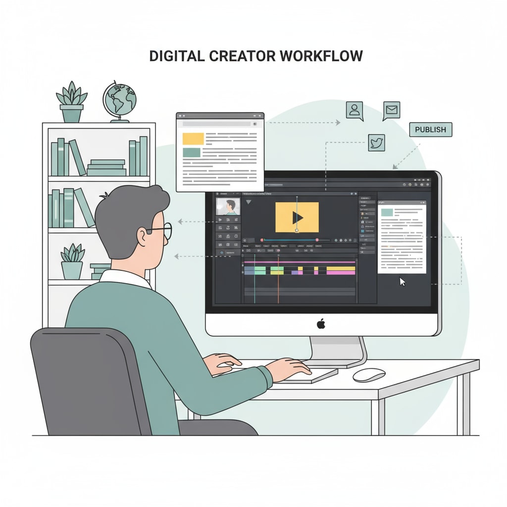 A person exploring the field of content creation