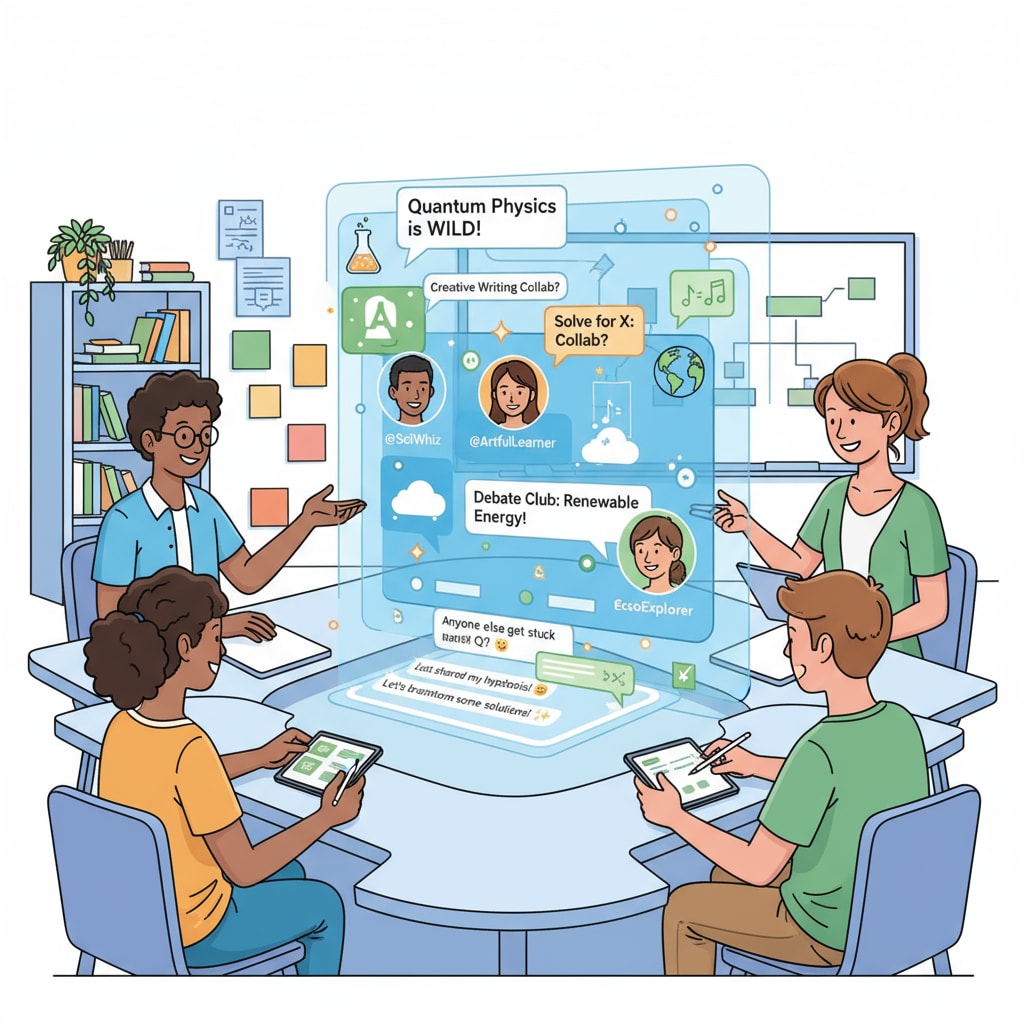 Students interacting on an uncensored social media learning platform