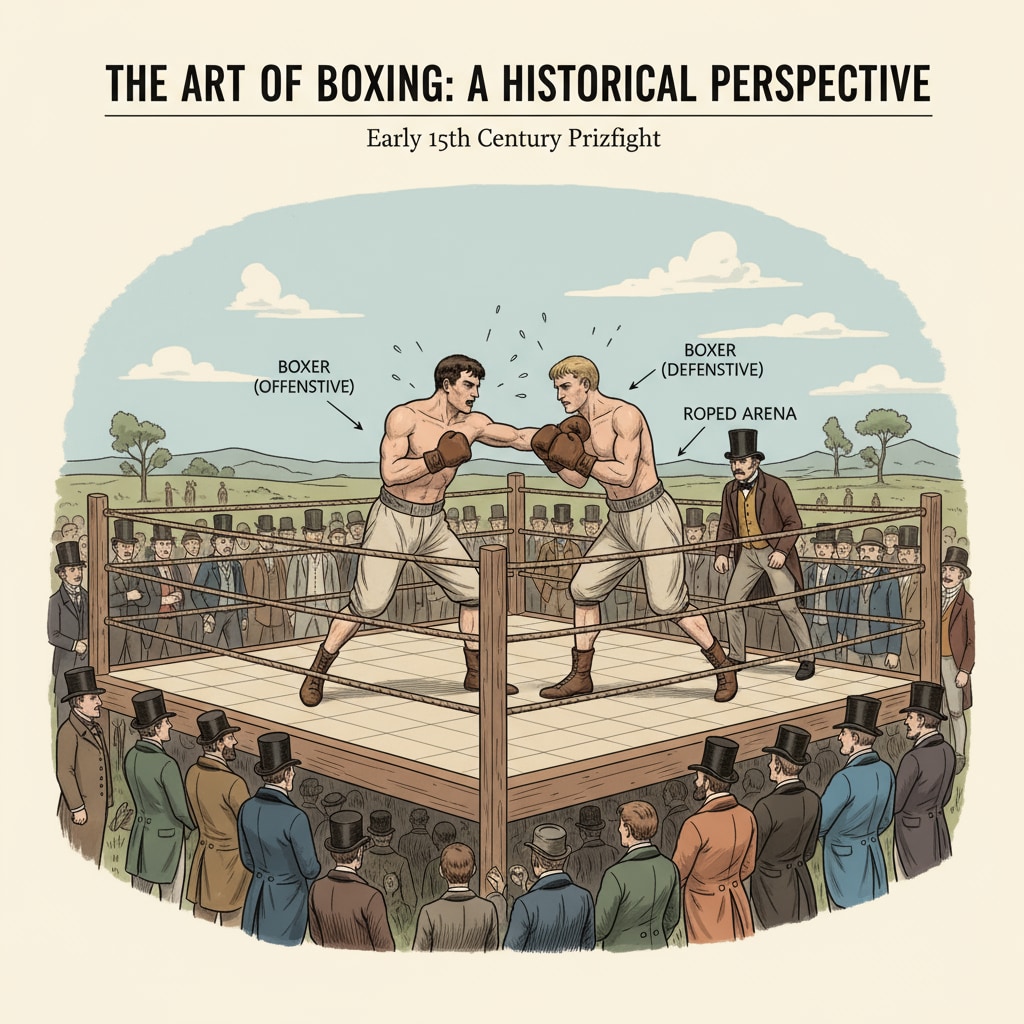 Historical boxing scene relevant to college application extracurriculars