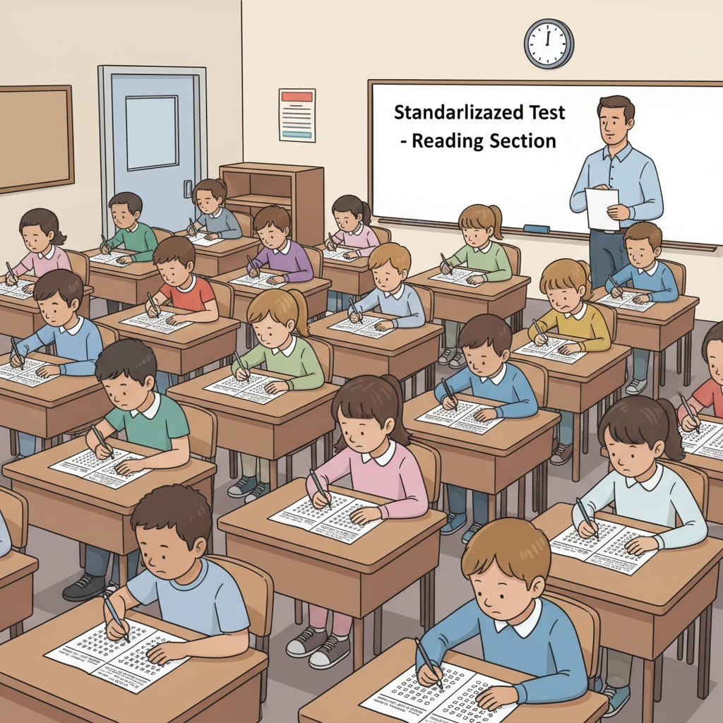 Students taking a standardized test related to memory and critical thinking evaluation