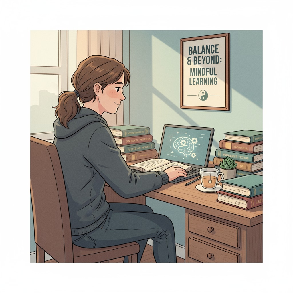 A master's student in English literature managing stress through focused study