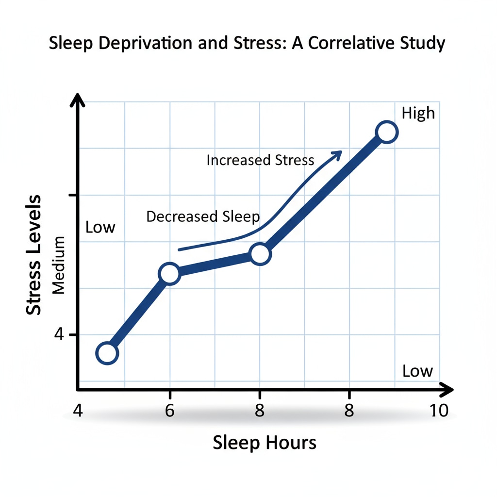 Graph depicting the relationship between sleep hours and stress levels in K12 students
