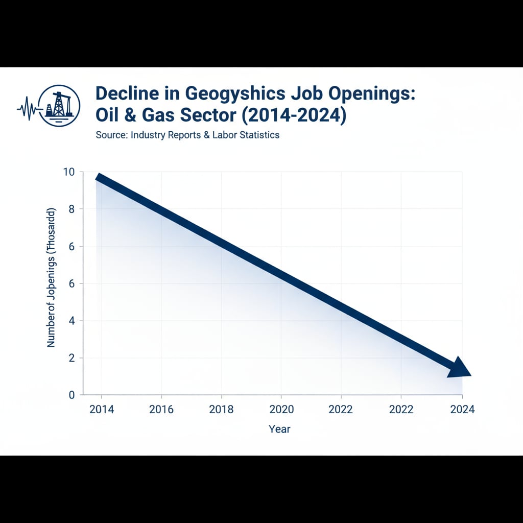 Geophysics job openings decline in oil and gas sector