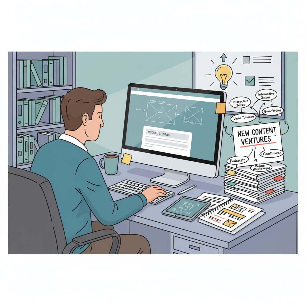 A young person starting their journey in educational content creation after leaving physical therapy