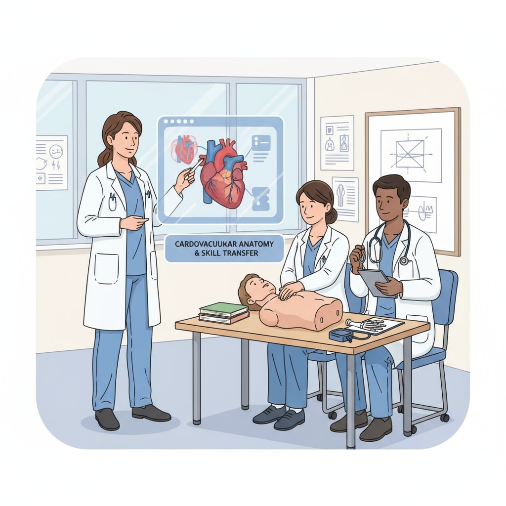 A nurse teaching students, highlighting the skills transfer in the context of master degrees, career transitions, and versatility