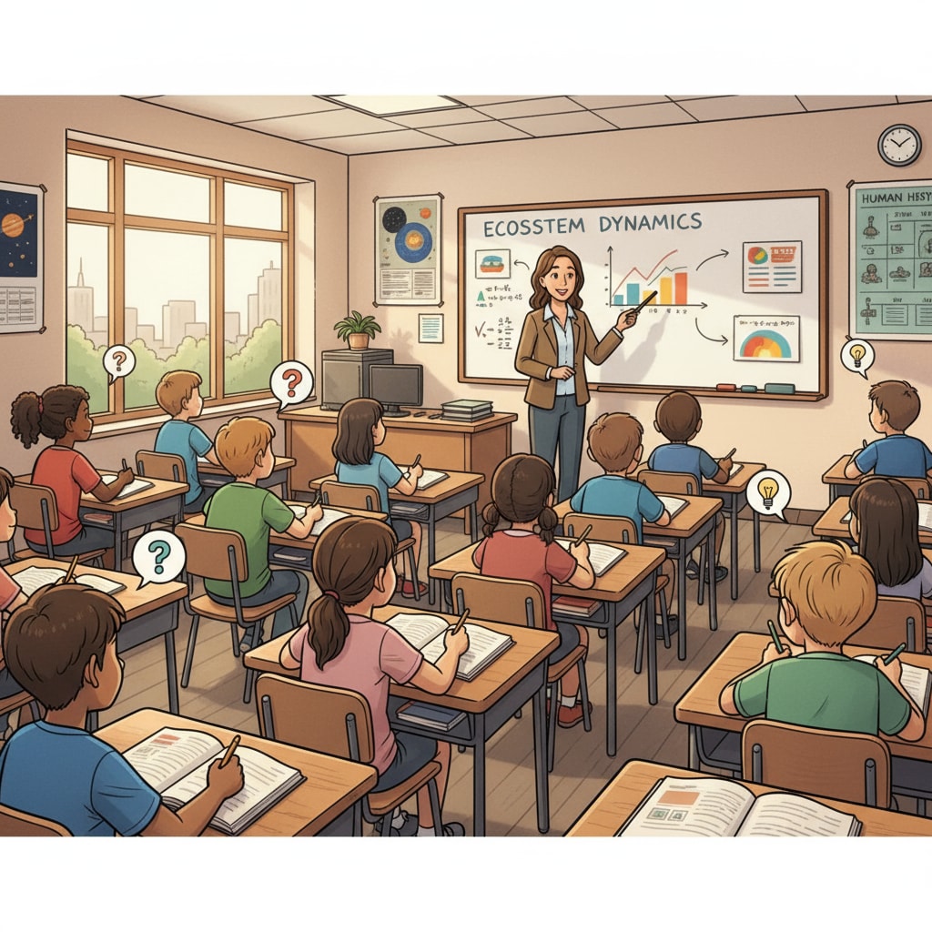 High school students in a learning environment related to the education path decision