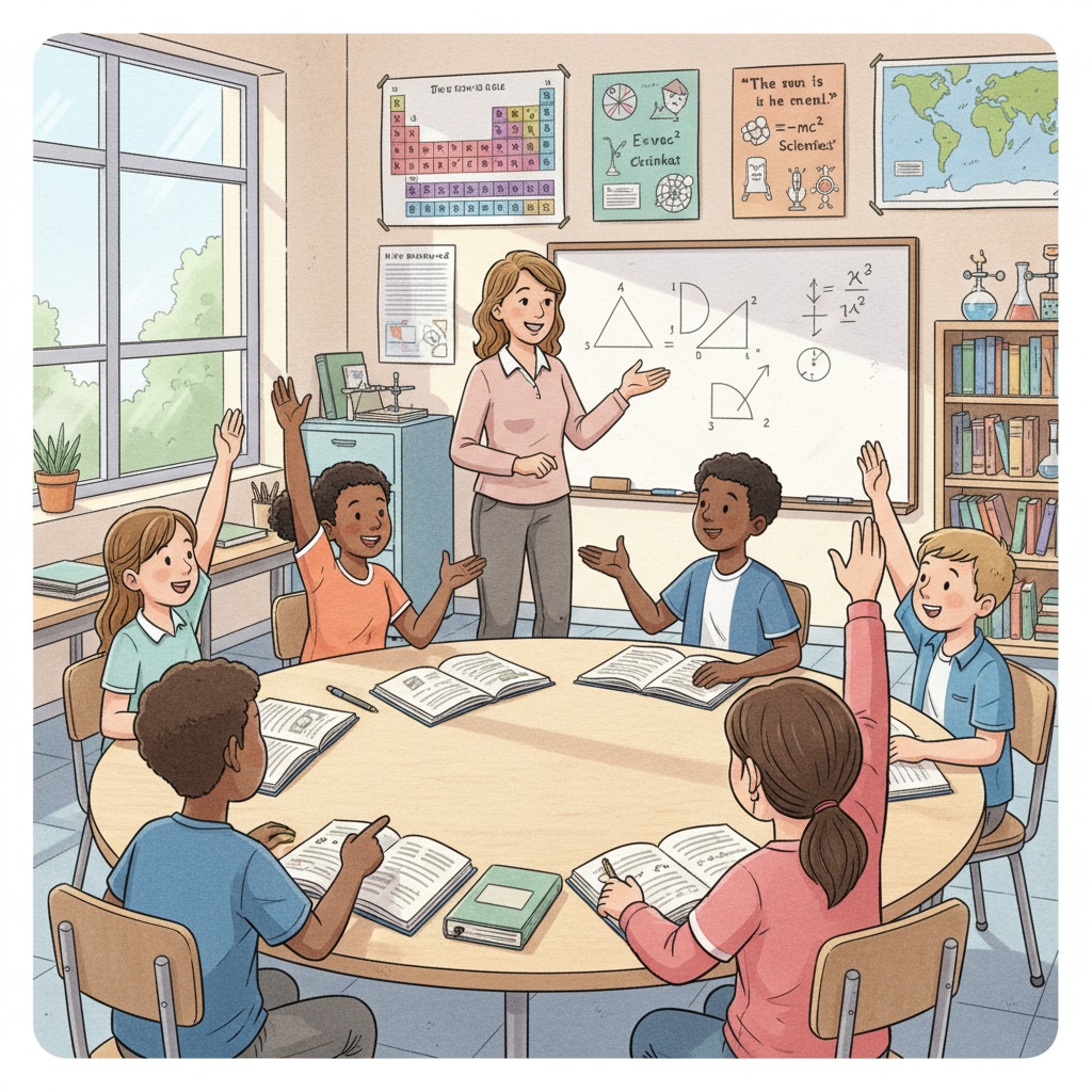 High school students actively participating in a classroom discussion