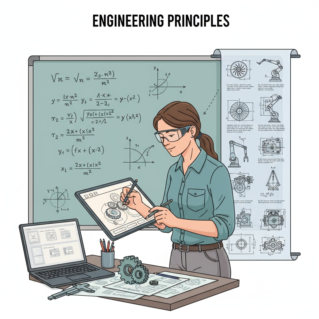 A mechanical engineer using mathematics in design work related to mechanical engineering and math education
