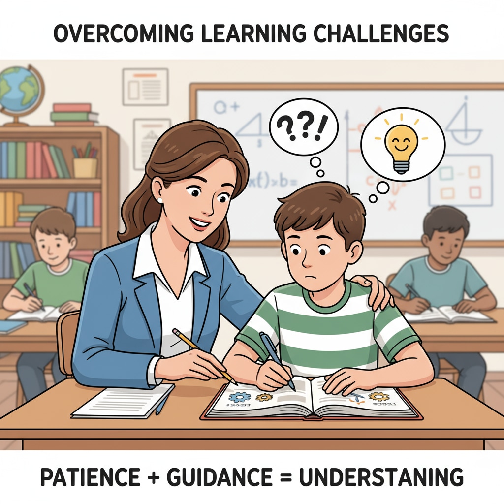 Teacher providing assistance to a student with cognitive barriers
