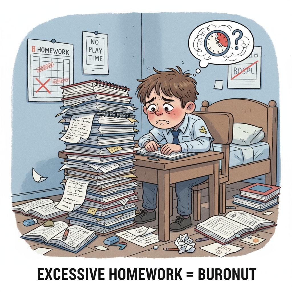 Student's frustration with excessive homework