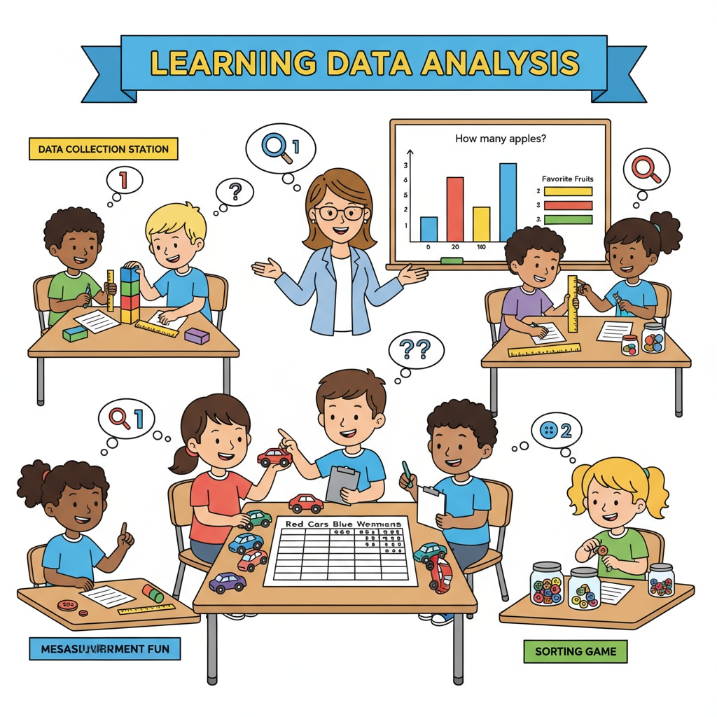 K12 students conducting a classroom experiment for data analysis as part of free learning courses