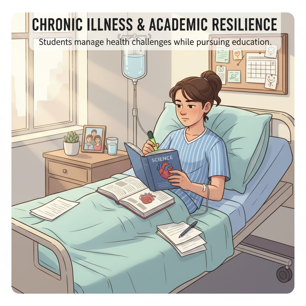 Teenager with chronic disease in hospital trying to manage high school education for possible GED route