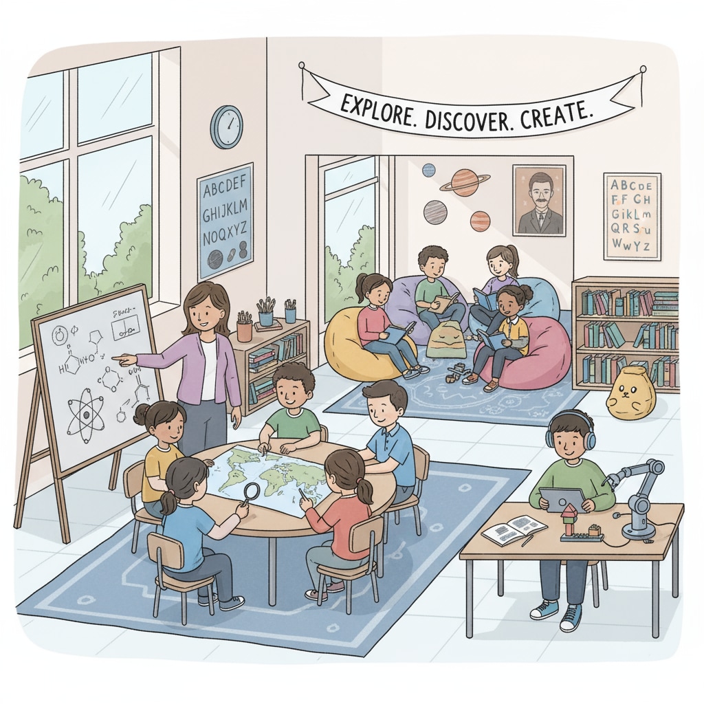 Students in a classroom, representing the educational dynamics in a school affected by the shift from public to charter.