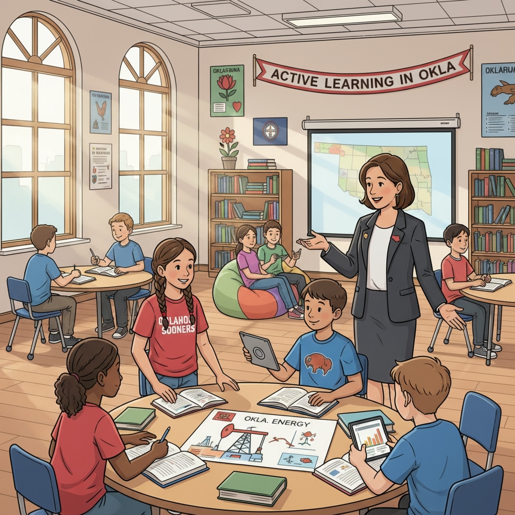 Active learning in Oklahoma K12 education evaluation