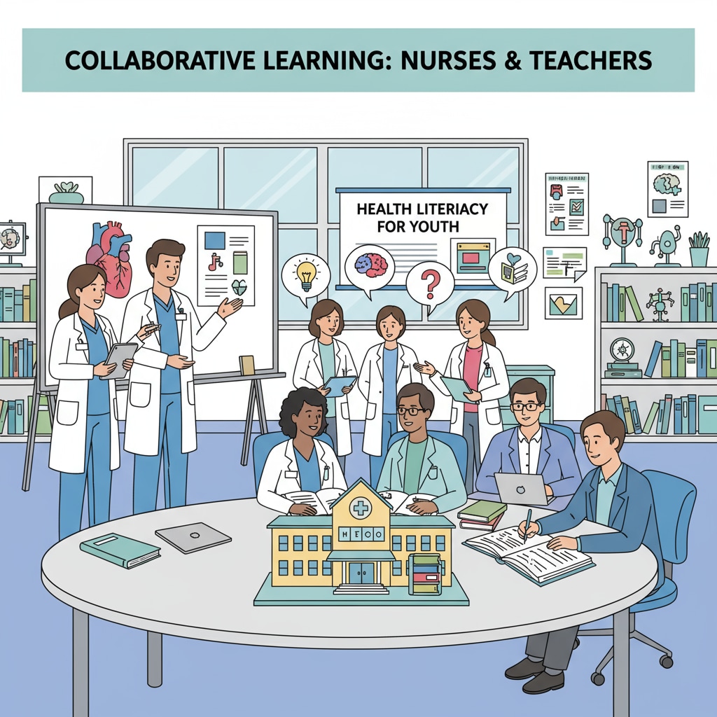 Nurses and teachers collaborating in a learning environment related to nursing degrees, career transitions, and master's options