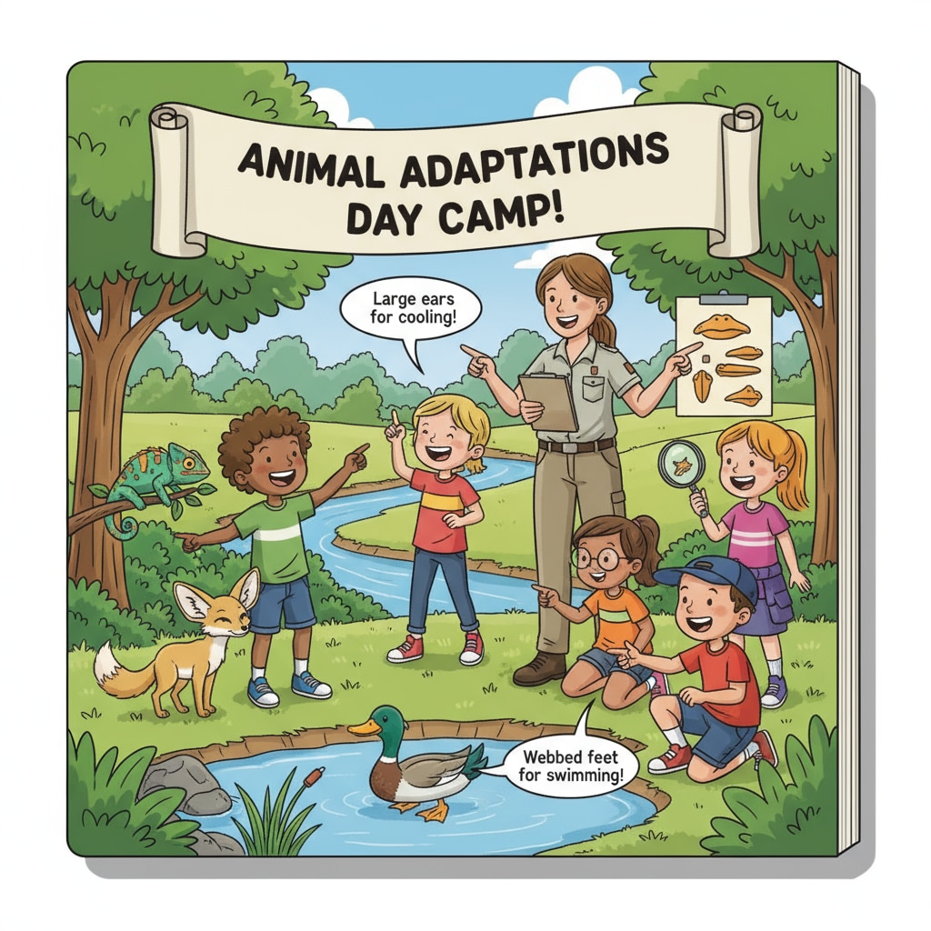 Kids enjoying an animal adaptation day camp