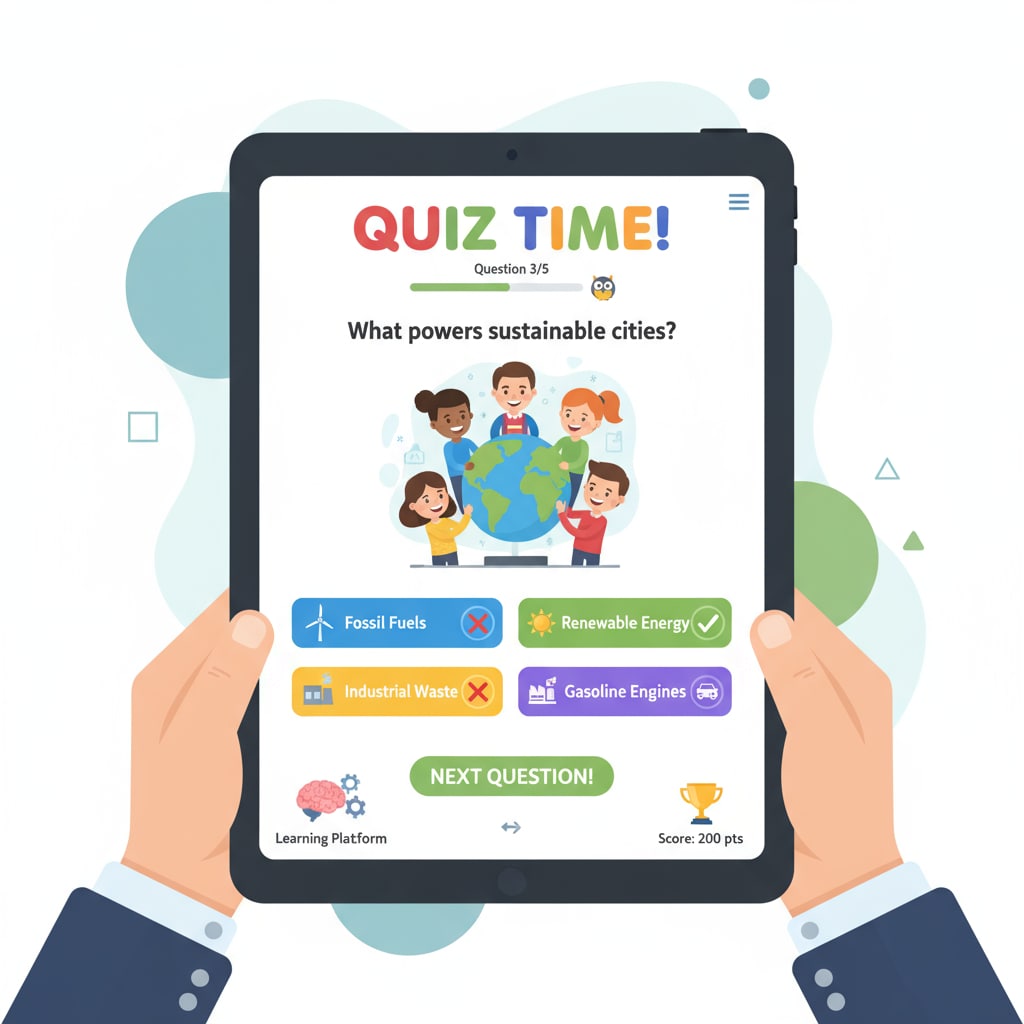 Interactive quiz on the free learning platform