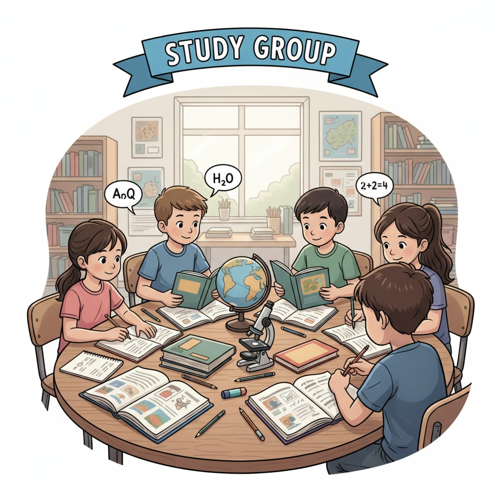 K12 students studying together to improve exam performance