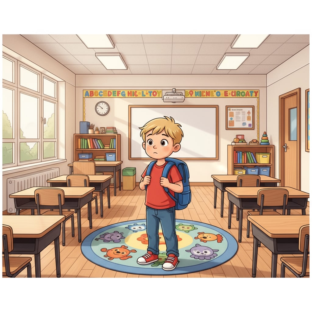A gifted or 2e child experiencing the initial confusion during the transition to a public school.