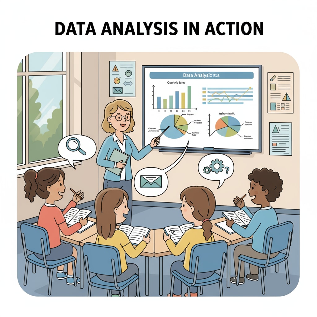 Students discussing data analysis in a classroom, related to data analysis, free courses, learning resources