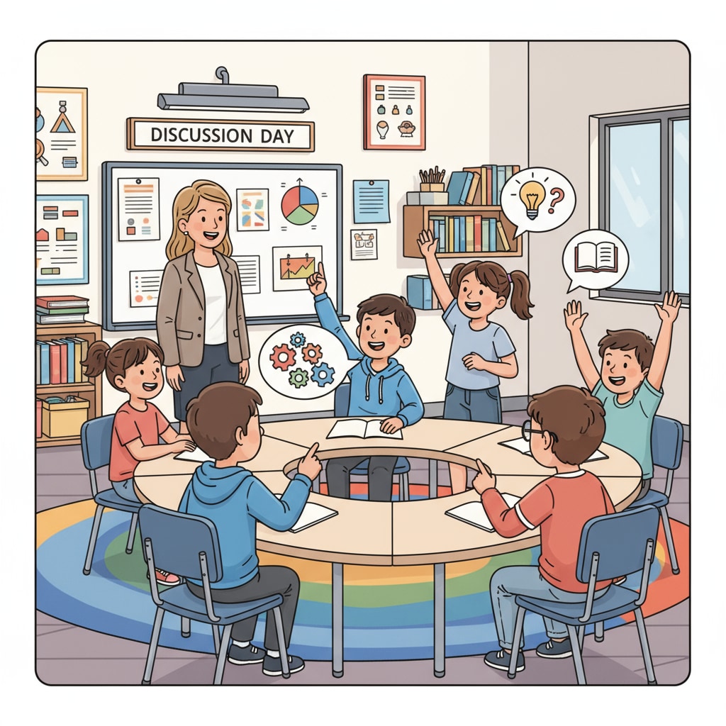 K12 students actively involved in dialogue, which is an important part of communication skills and active listening