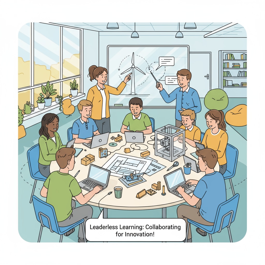Collaborative work in a non - traditional school related to leadership and educational management.