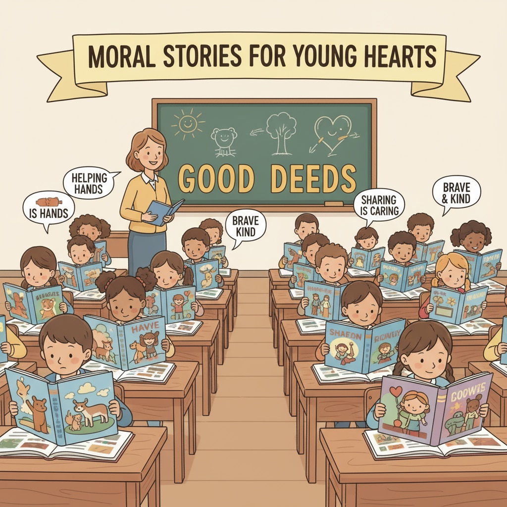 K12 students reading books for moral education as part of the compulsory ethical and moral education curriculum.