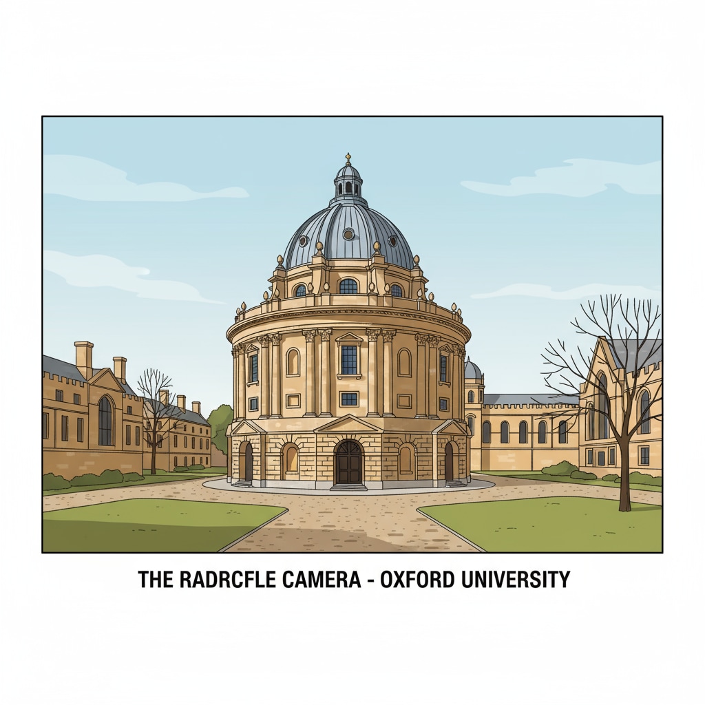The iconic Radcliffe Camera at Oxford University related to its application requirements