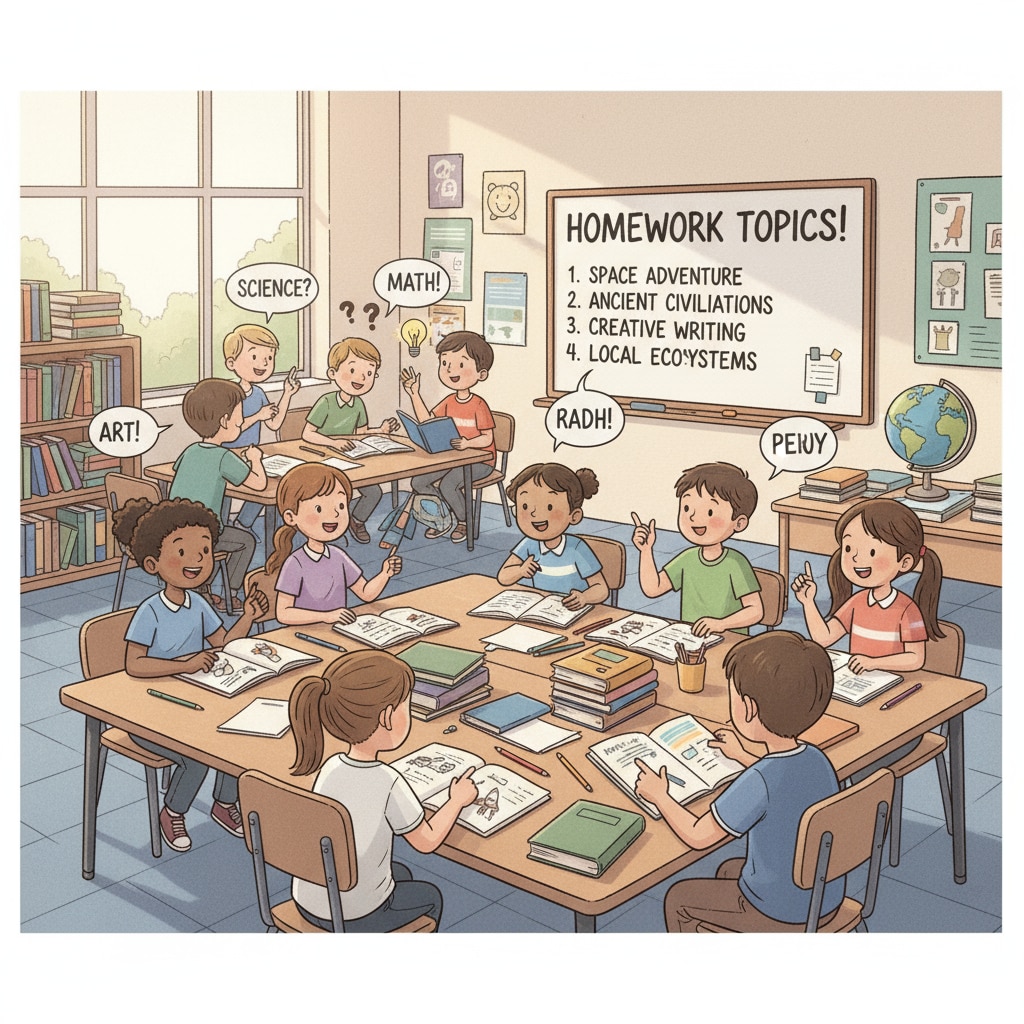 Students exercising their autonomous choice in homework, which is linked to self-responsibility and learning motivation.