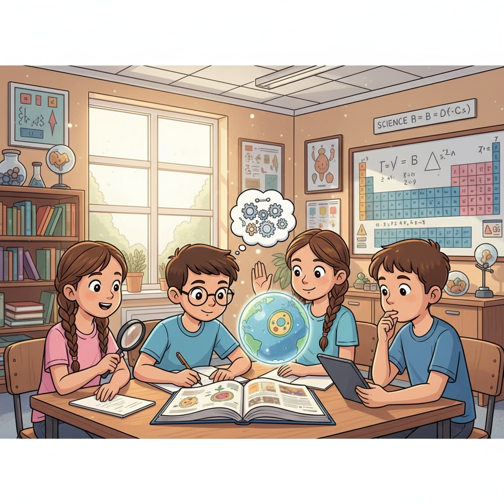 High-ability children in a classroom, preparing for school transition.