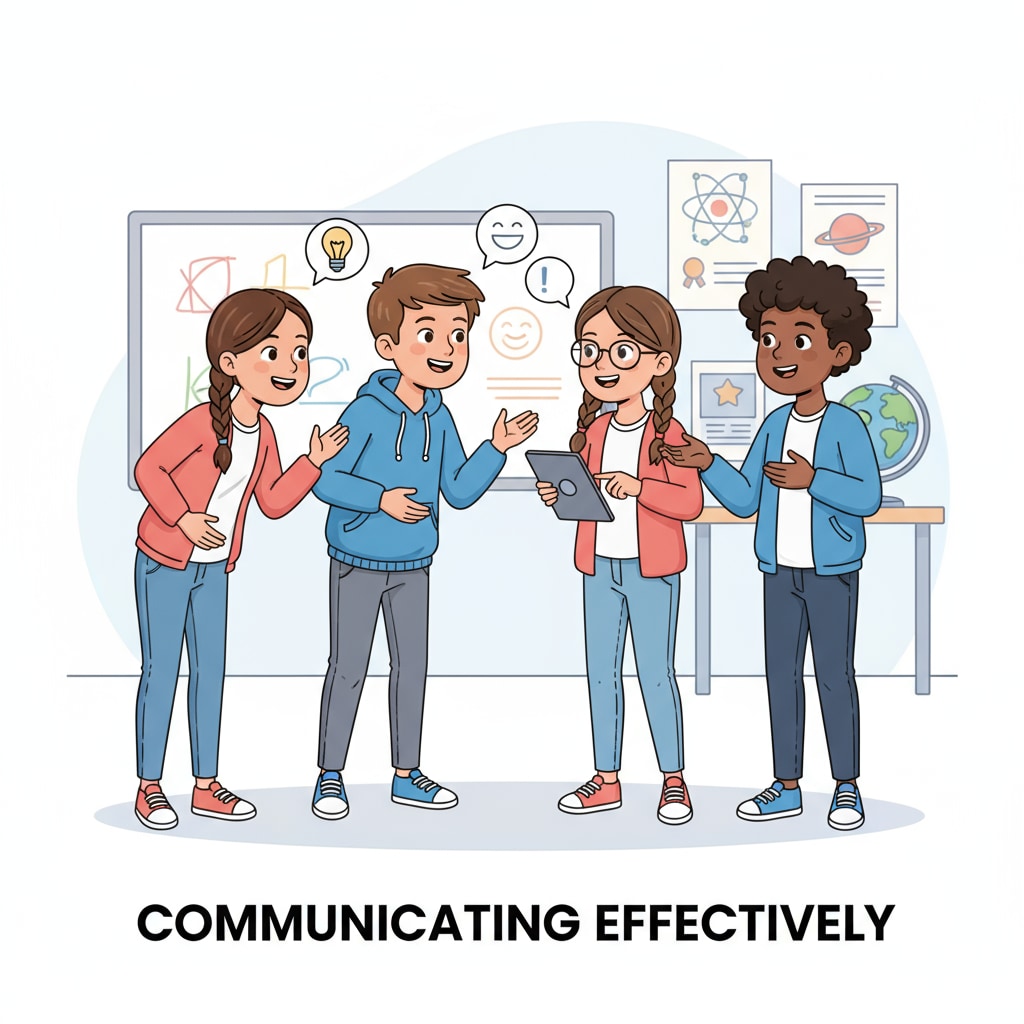 K12 students engaged in communication, demonstrating dialogue and active listening